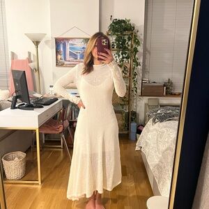 Free People Angel Wings Long-Sleeve Knit Maxi Dress